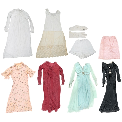 1457 - Early 20th century ladies dresses and a smock