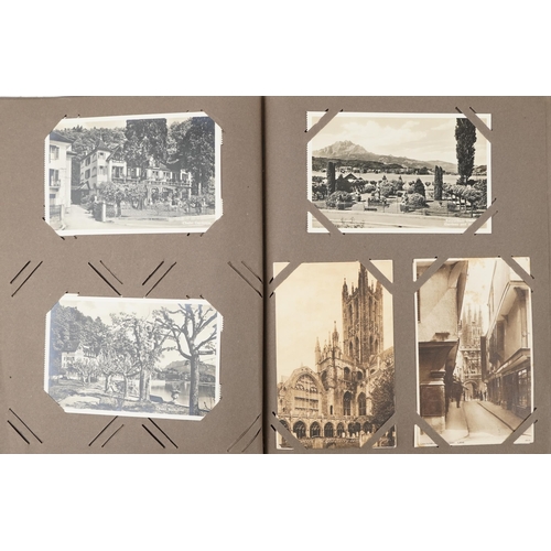 2441 - Album of black & white and colour photographic and reproduction topographical postcards