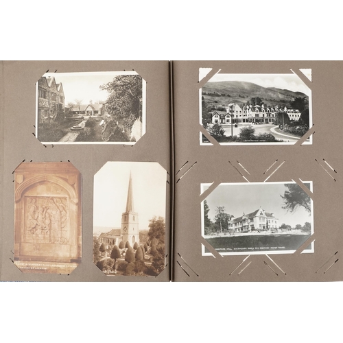 2441 - Album of black & white and colour photographic and reproduction topographical postcards