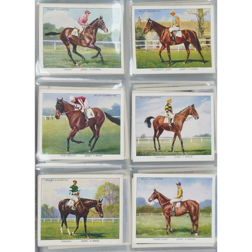 2303 - Three albums of cigarette and trade cards, mainly horse racing and celebrities, predominantly by Joh... 