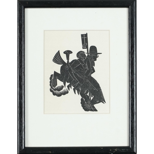 3590 - David Jones - Two wood engravings together with a drypoint engraving, each framed, the largest 35cm ... 