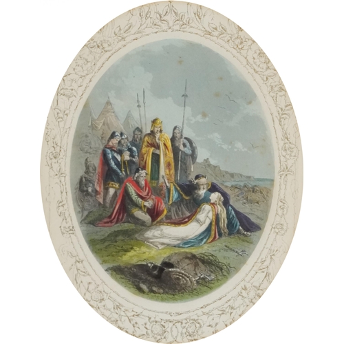 3589 - Paul Jerrard - Shakespearian tableaux, circa 1850, twelve coloured plates together with the original... 