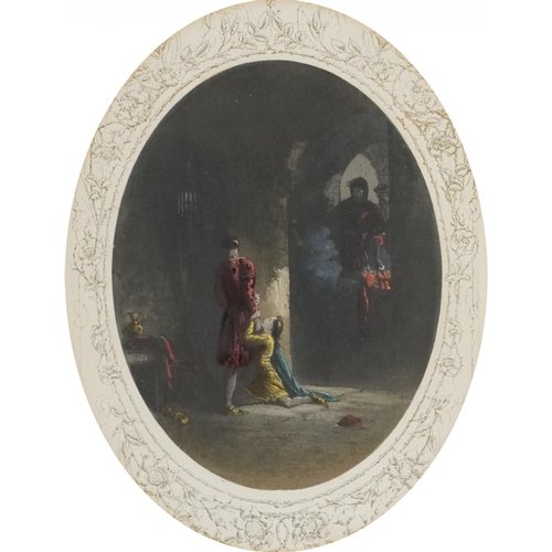 3589 - Paul Jerrard - Shakespearian tableaux, circa 1850, twelve coloured plates together with the original... 