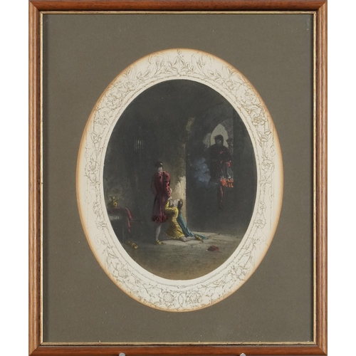 3589 - Paul Jerrard - Shakespearian tableaux, circa 1850, twelve coloured plates together with the original... 