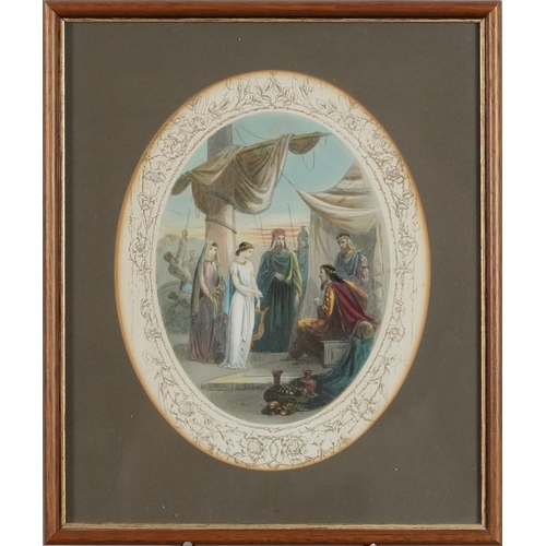 3589 - Paul Jerrard - Shakespearian tableaux, circa 1850, twelve coloured plates together with the original... 