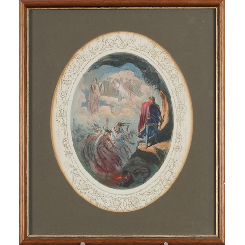 3589 - Paul Jerrard - Shakespearian tableaux, circa 1850, twelve coloured plates together with the original... 