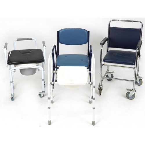 771A - Four mobility aids including two commode chairs