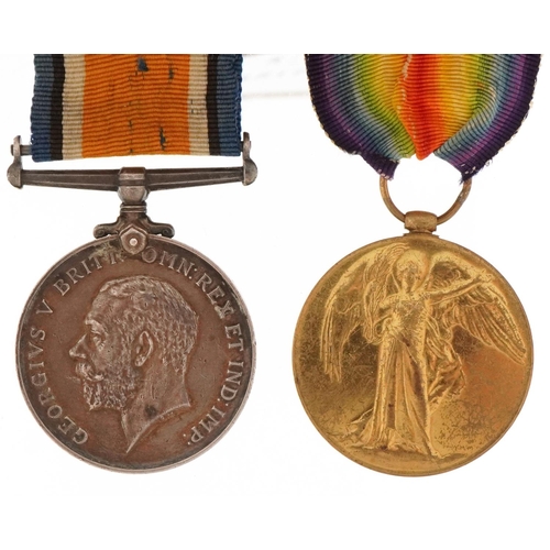 2498 - British military World War I medal pair awarded to 302453.3.A.M.S.C.GRIMLEY.R.A.F