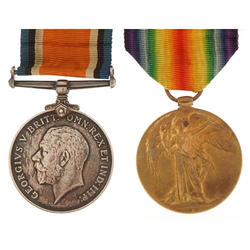 2497 - British military World War I medal pair awarded to 43928 PTE.W.C.M.WRIGHT.R.W.FUS