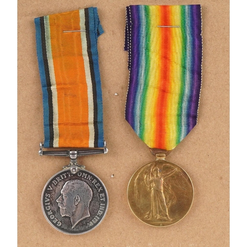 2497 - British military World War I medal pair awarded to 43928 PTE.W.C.M.WRIGHT.R.W.FUS