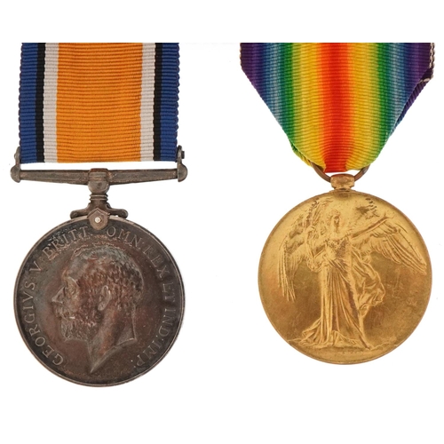 2496 - British military World War I medal pair awarded to 121744 PTE.C .HAWKES R.A.M.C