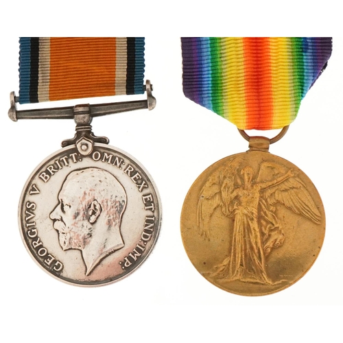 2495 - British military World War I medal pair awarded to 44099 PTE.F.G.LLOYD.K.R.RIF.C