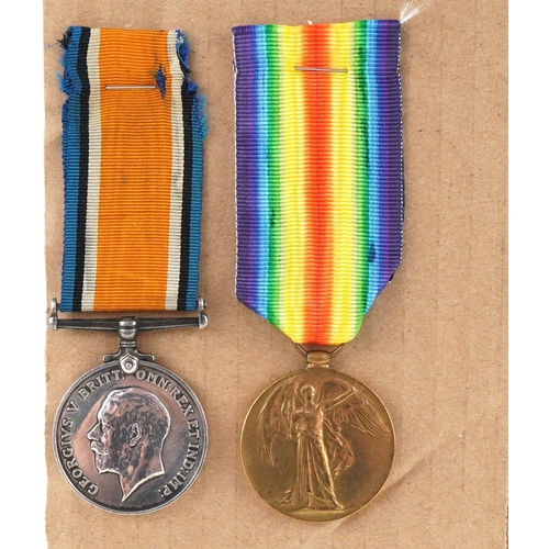 2495 - British military World War I medal pair awarded to 44099 PTE.F.G.LLOYD.K.R.RIF.C