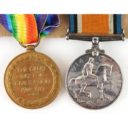 2495 - British military World War I medal pair awarded to 44099 PTE.F.G.LLOYD.K.R.RIF.C