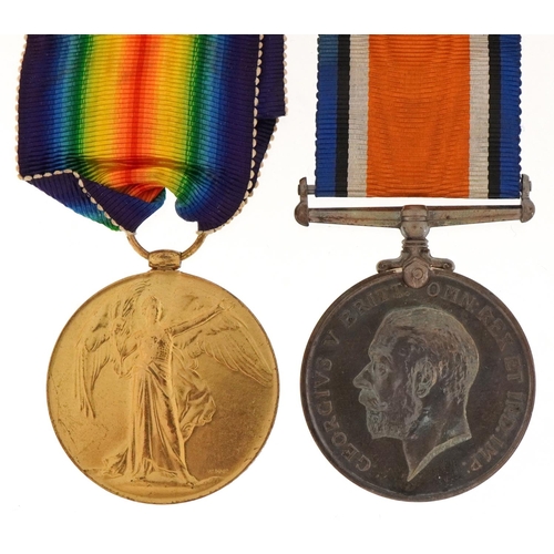 2500 - British military World War I medal pair awarded to 33905 PTE.W.A.A.OGDEN.E.SURR.R