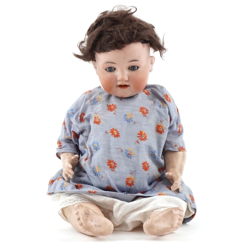 2006 - Armand Marseille, large German bisque headed doll with composite jointed limbs, 50cm high