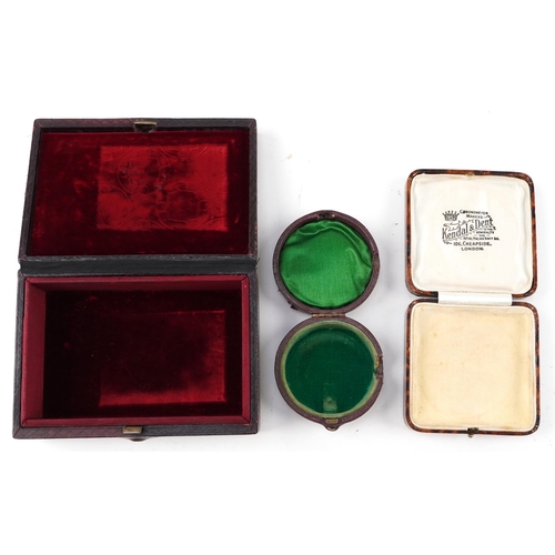 3399 - Collection of antique and later jeweller's jewellery boxes