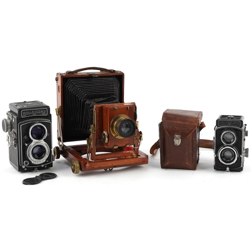 1469 - Three vintage cameras - Thornton Pickard play camera, Rolleicord and Rolleiflex