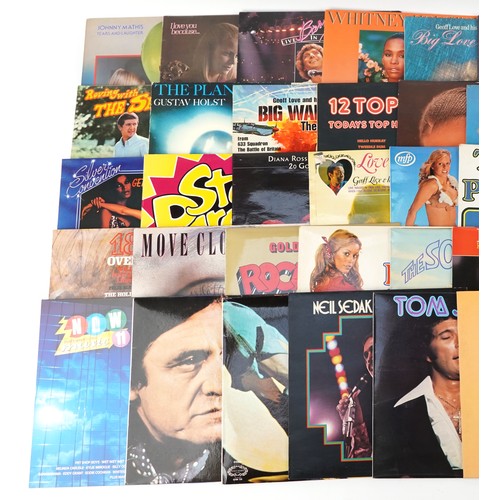 648 - Collection of predominantly '60s and '70s rock and pop vinyl LP records together with a small collec... 