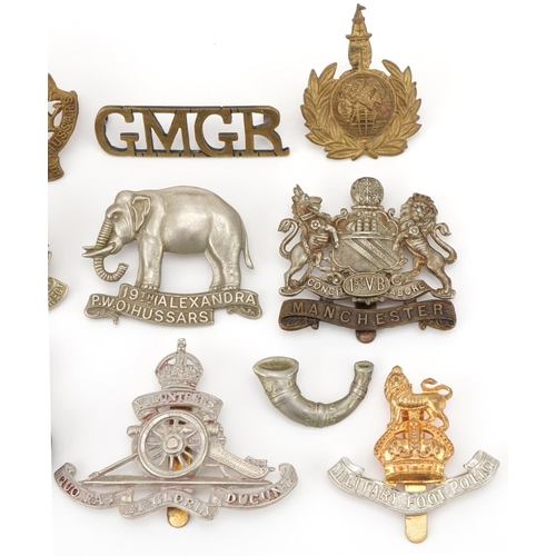 2564 - Eleven military interest cap badges including GMGR, Military Foot Police and Royal Gloucestershire H... 