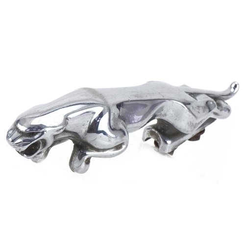 2458 - Mid 20th century chromium plated Jaguar car mascot