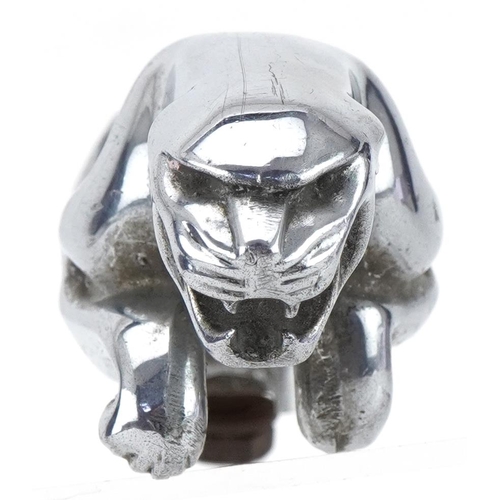 2458 - Mid 20th century chromium plated Jaguar car mascot