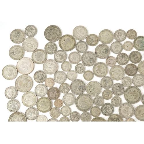 2119 - Large quantity of pre 1947 silver coins including half crowns, florins, shillings and sixpences, wei... 