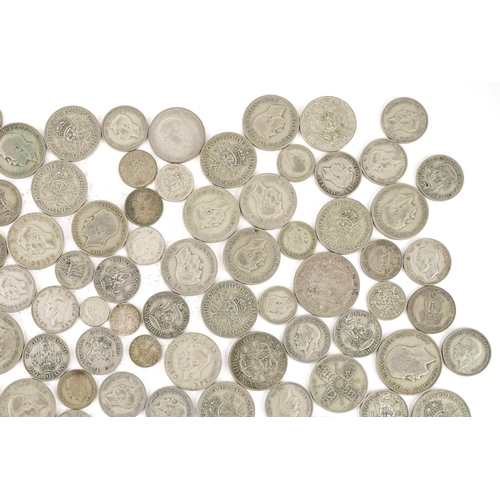 2119 - Large quantity of pre 1947 silver coins including half crowns, florins, shillings and sixpences, wei... 