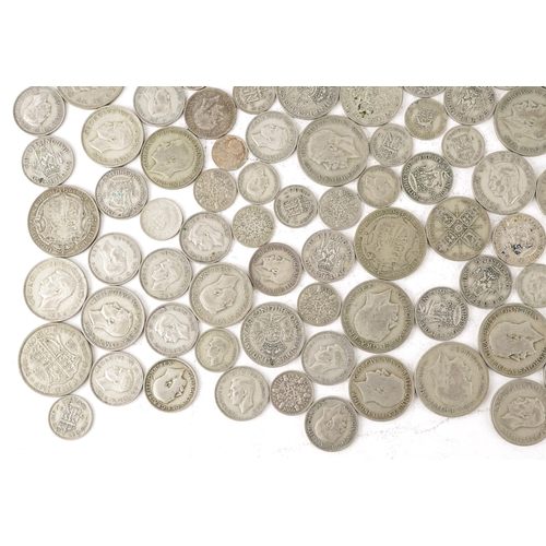 2119 - Large quantity of pre 1947 silver coins including half crowns, florins, shillings and sixpences, wei... 