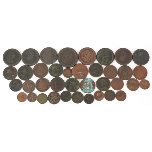 2109 - 18th century and later copper and bronze coinage, mainly British, including Cartwheel twopence piece... 