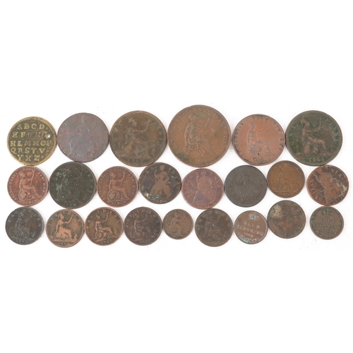 2101 - 17th century and later copper and bronze coinage including Charles II, William & Mary, Queen Victori... 