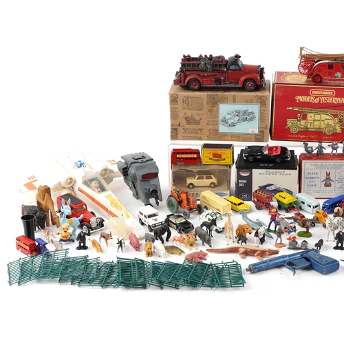 2020 - Vintage and later toys including diecast collector's vehicles, Star Wars vehicle by Kenner and farmy... 