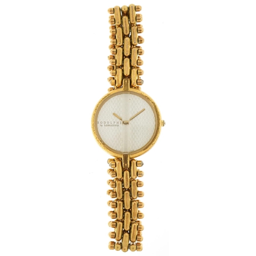 3169 - Longines, gentlemen's Rodolphe by Longines gold plated quartz wristwatch, 31mm in diameter