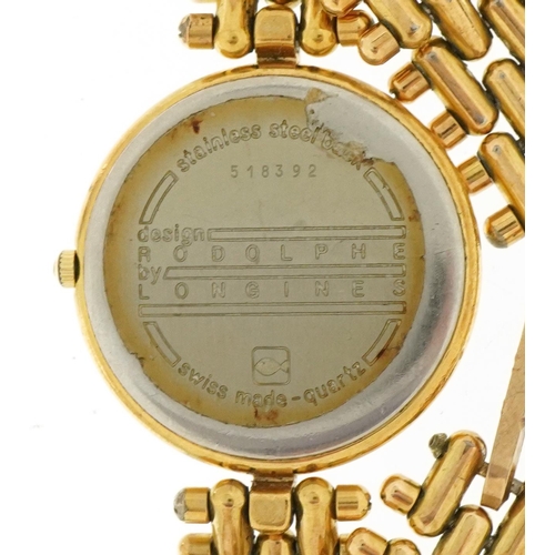 3169 - Longines, gentlemen's Rodolphe by Longines gold plated quartz wristwatch, 31mm in diameter