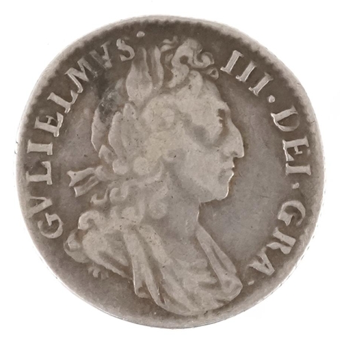 2091 - William III 1697 silver sixpence