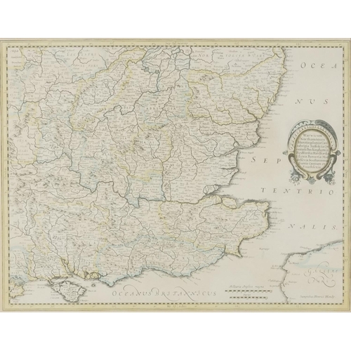 2472 - J. C. Russell - Map of Scotland, coloured engraving, framed and glazed, 25cm x 22cm, together with a... 