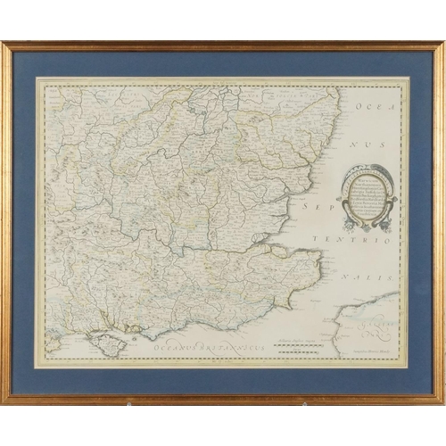 2472 - J. C. Russell - Map of Scotland, coloured engraving, framed and glazed, 25cm x 22cm, together with a... 