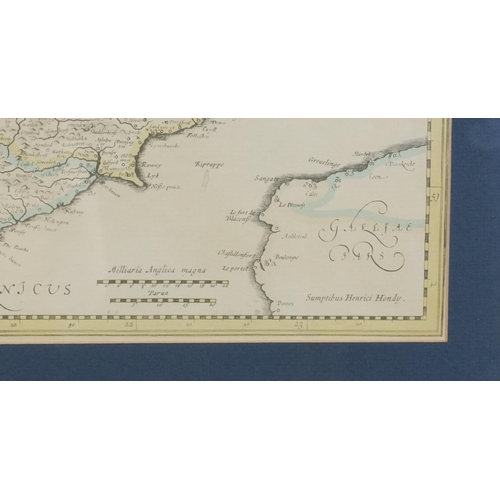 2472 - J. C. Russell - Map of Scotland, coloured engraving, framed and glazed, 25cm x 22cm, together with a... 