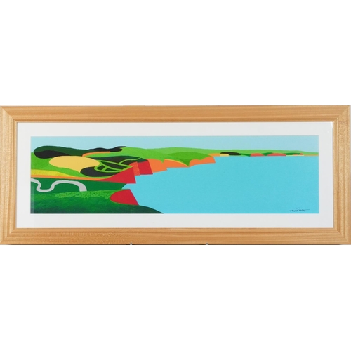 3621 - Stan Rosenthal - Pembrokeshire landscape, signed editioned print 59/250, framed and glazed, 85cm x 2... 