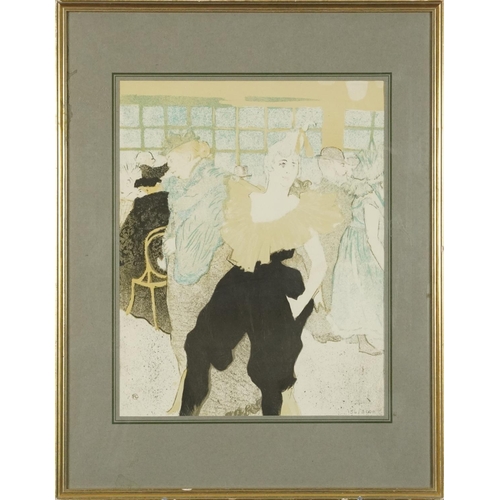 3614 - Henri de Toulouse-Lautrec - The Clown Cha-U-Kao, edition print 156/5000, framed and glazed, 38cm x 3... 