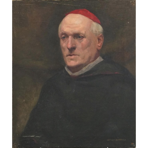 3538 - After Arthur Bradbury - Portrait of a Cardinal, 20th century oil on canvas, signed Arthur Bradbury t... 