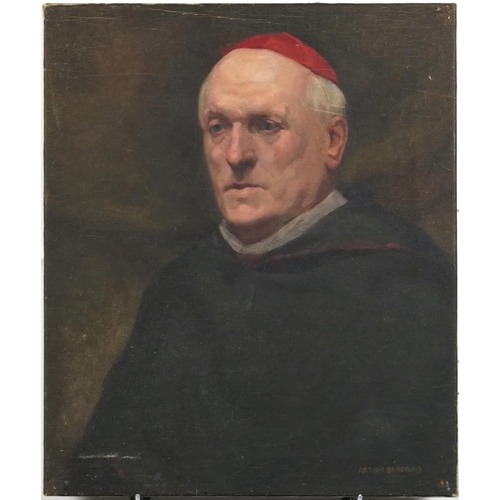 3538 - After Arthur Bradbury - Portrait of a Cardinal, 20th century oil on canvas, signed Arthur Bradbury t... 