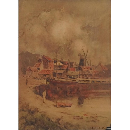 3547 - Louis Burleigh BRUHL (1861-1942) Harbour scenes, a pair of  19th century watercolours on paper, each... 