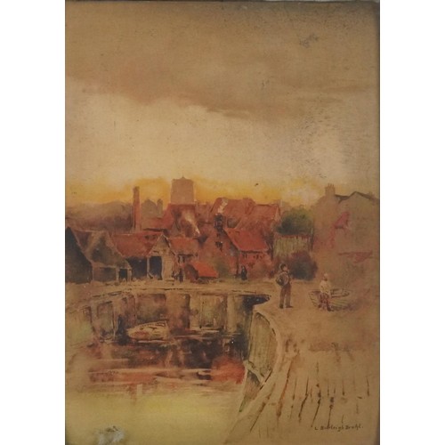 3547 - Louis Burleigh BRUHL (1861-1942) Harbour scenes, a pair of  19th century watercolours on paper, each... 