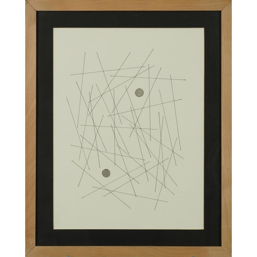 3470 - Abstract composition, contemporary Modern British school print on paper, framed and glazed, 39cm x 2... 