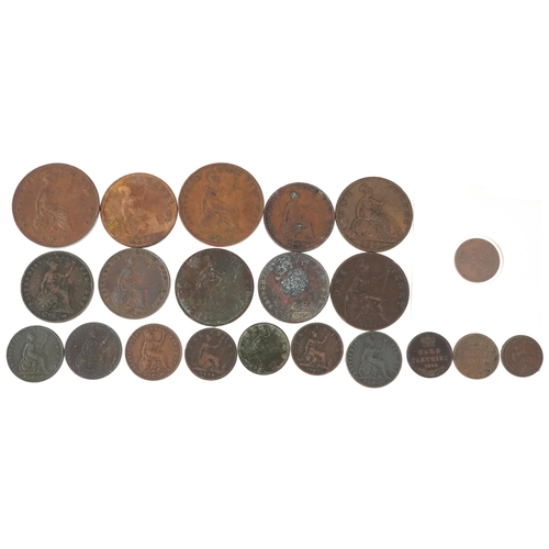 2161 - 19th century Victorian copper coinage including pennies, half pennies, farthings and half farthings