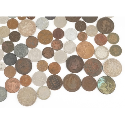 2137 - 18th century and later British and world coinage including farthings and South Africa, some silver