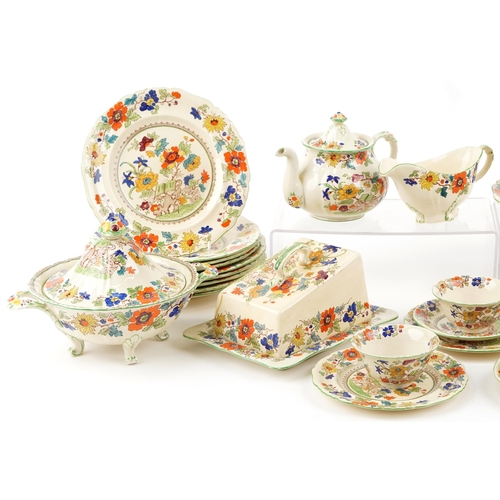 557 - Mason's ironstone dinner and teaware pattern number C2639, retailed by Lawleys, Regent Street includ... 