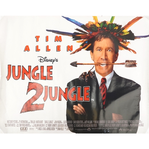 2423 - Four vintage film posters, Absolute Power, Don Juan, Jumping Jack Flash, Jungle 2 Jungle and a large... 