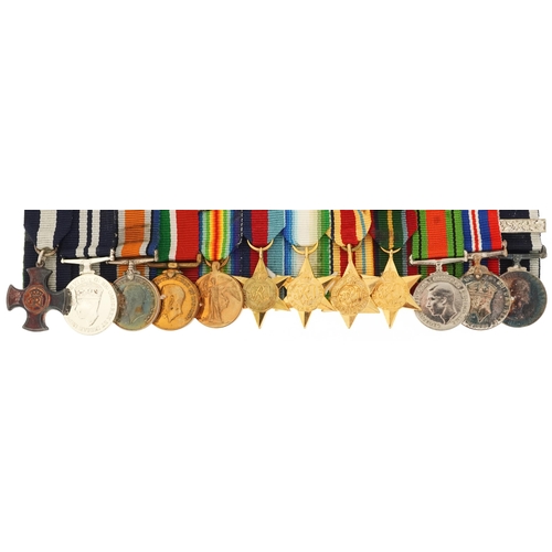 2510 - British military World War I and World War II dress medal group including Mentioned in Dispatches an... 